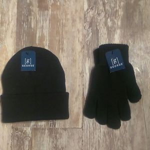 Men's beanie and gloves set